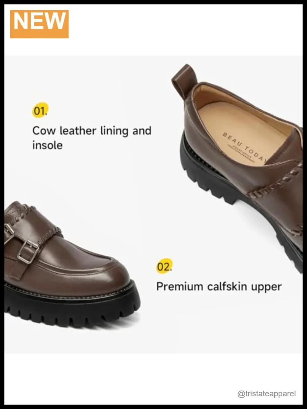 Platform Monk Strap Loafers Woven Womens Chunky Leather
